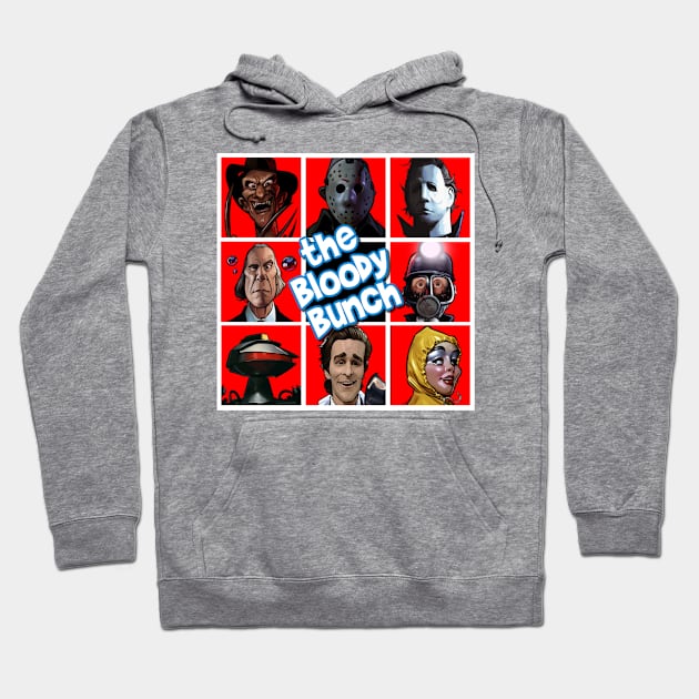 the Bloody Bunch 70/80 Killers Hoodie by David Hurd Designs